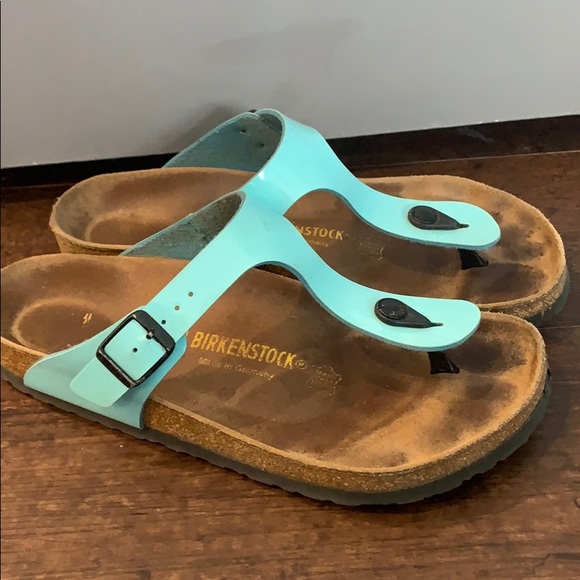 teal birkenstock gizeh